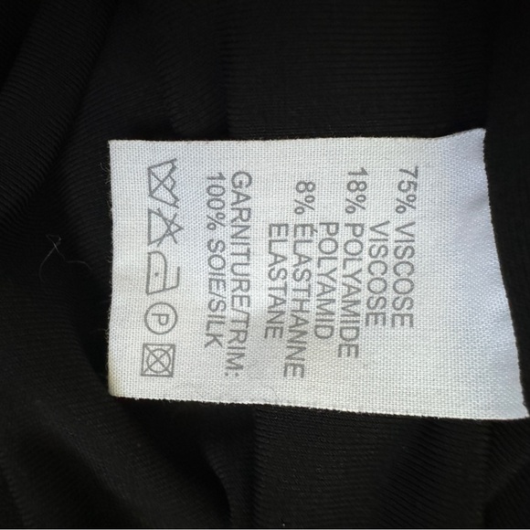 Vanessa Bruno Black Silk Draped Front Dress in Size 2 - Picture 6 of 6